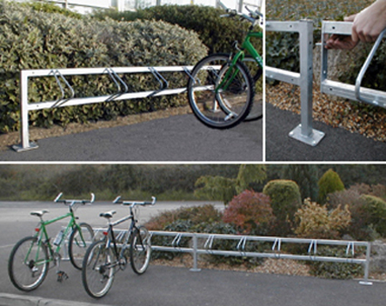 Single sided cycle bike bicycle racks