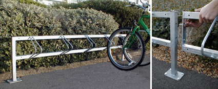 single sided ground fixed cycle rack