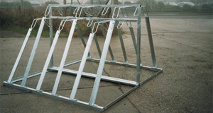 Double Sided Semi Vertical Cycle Rack