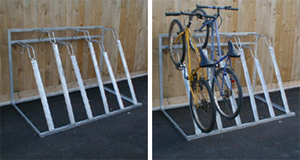 Single Sided semi Vertical bike rack
