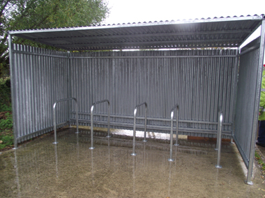 Traditional-Galvanised-Cycle-Bike-Bicycle-Shelter