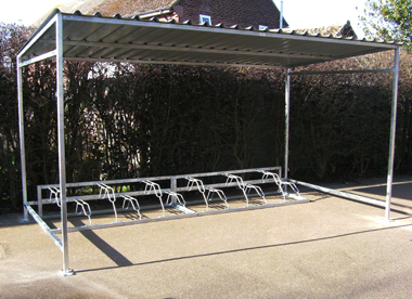 Traditional-Cycle-Bike-Bicycle-Shelter-Steel-Cladding