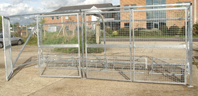 Secure Cycle Shelter - Curved back security bicycle shelter with mesh gates and clear cladding