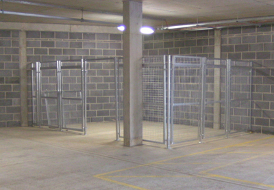 Security Bike Shelter - A secure bicycle shelter, curved back frame clear cladding mesh gates