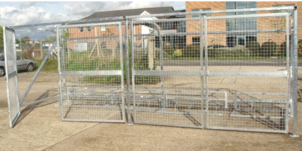 Security Bike Shelter - A secure bicycle shelter, curved back frame clear cladding mesh gates