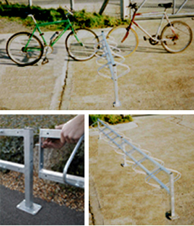 Double sided cycle bike bicycle racks